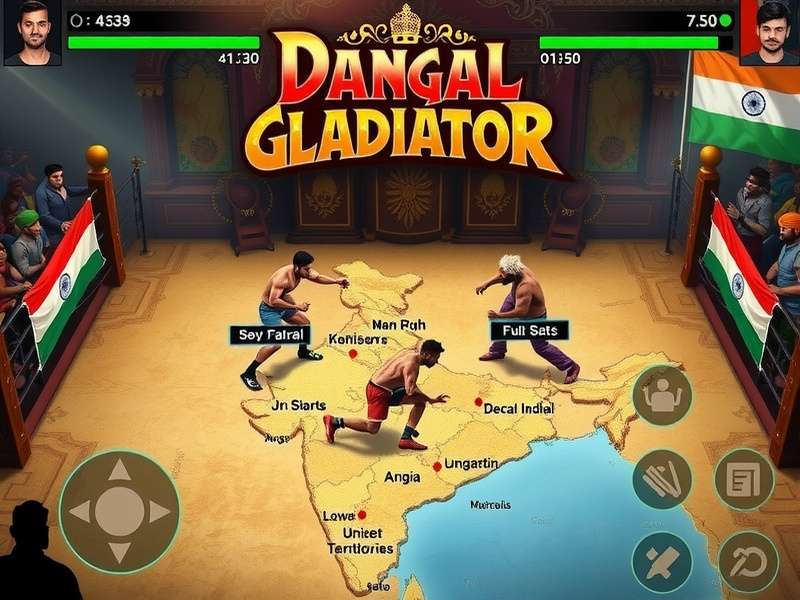 Dangal Gladiator Game Map Showing All 36 Indian States and Union Territories